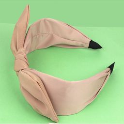 Jewelz Women Cream-Coloured Plain Knot Hairband-4
