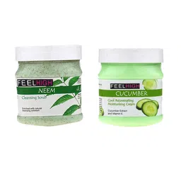 FEELHIGH Set of Neem Scrub & Cucumber Cream 500ml each-17