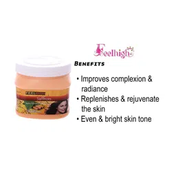 FEELHIGH Combo Of Activated Charcoal Face Scrub & Saffron Nourishment Cream - 500ml Each image 2