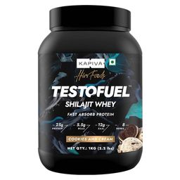 Kapiva Him Foods Testofuel Shilajit Whey Protein,  2.2 lb  Cookies & Cream -image-35