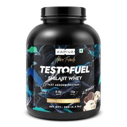 Kapiva Him Foods Testofuel Shilajit Whey Protein,  4.4 lb  Cookies & Cream -30