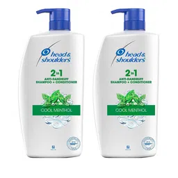Head & Shoulders Set of 2 Cool Menthol Anti Dandruff Shampoo + Conditioner - 1 Litre Eah-43