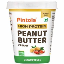 Pintola High Protein Peanut Butter,  0.510 kg  Unsweetened Creamy -image-86