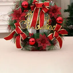 Little Surprise Box LLP Red & Green Artificial Christmas Wreath-image-43