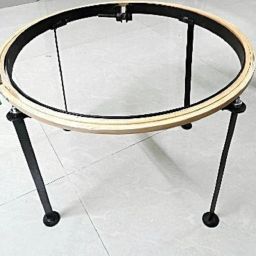 Wooden Embroidered Frame Stand Aari and Hoop (18 inch, Off-White)-11