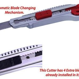 BALRAMA Heavy Full Steel Body 18mm Snap Off Cutter Art & Craft Blade Knife Paper Cutter Combo Set-11