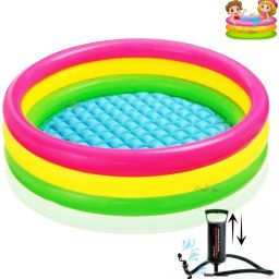 Toy world Combo of 3Ft Inflatable Kids Bath Tub & Pump Inflatable Pool Accessory, Inflatable Toy Pump-31