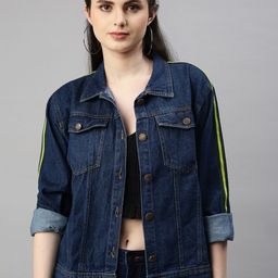 VOXATI Spread Collar Denim Jacket-image-89