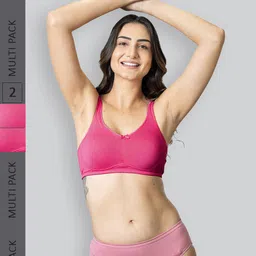 LYRA Pack Of 2 Cotton Spandax Full Coverage Secret Support Bra-image-69