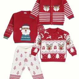 Greendeer Infants Self Designed Skin Friendly Pure Cotton Sweaters With Trousers-13