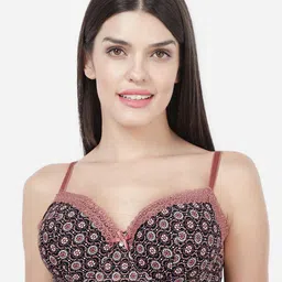 Susie Floral Printed Medium Coverage Underwired Lightly Padded All Day Comfort T-shirt Bra-2