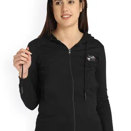 DYCA Hooded Long Sleeves Cotton Front-Open Sweatshirt-image-79