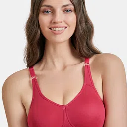 MAROON Cotton Non Padded All Day Comfort Full Coverage Seamless Super Support Bra-image-7