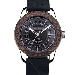 SAINT HONORE PARIS Men Textured Straps Analogue Watch H-SH-TE897240-17GNEF-55