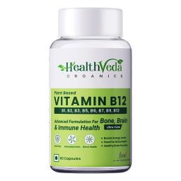 Health Veda Organics Plant Based Vitamin B12,  60 capsules  Unflavoured -25