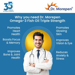 Dr. Morepen Multivitamin Women 60 Tablets & Omega-3 Triple Strength Fish Oil Combo,  60 softgels  Unflavoured  image 5