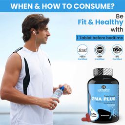 Naturyz Triple Strength ZMA Plus 60 Tablets & Testo-6 90 Tablets Combo, 2 Piece(s)/Pack Unflavoured image 5