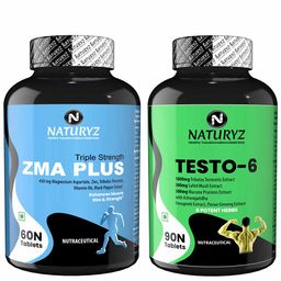 Naturyz Triple Strength ZMA Plus 60 Tablets & Testo-6 90 Tablets Combo, 2 Piece(s)/Pack Unflavoured-11