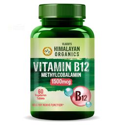 Vlado's Himalayan Organics Methylcobalamin Vitamin B12 1500mcg, 60 tablet(s) Unflavoured-18
