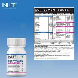 INLIFE Multivitamin & Minerals,  60 tablet(s)  Unflavoured  image 4