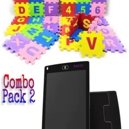ABC, Numbers & LCD Re-Writing Playing Learnin Study Puzzle Mat-image-1