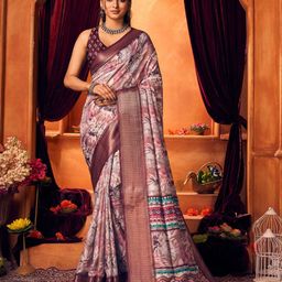 KALINI Floral Zari Silk Cotton Saree-21
