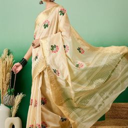 RAJGRANTH Ethnic Motifs Embroidered  Saree-image-4