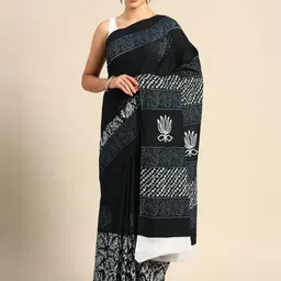 JAIPURI PRINT Ethnic Motifs Pure Cotton Saree-18