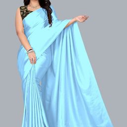 JULEE Solid Satin Saree-image-90