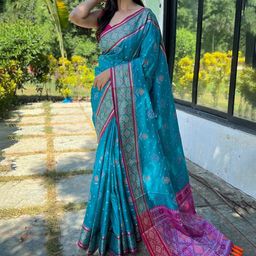 Mitera Woven Design Zari Patola Saree-image-97