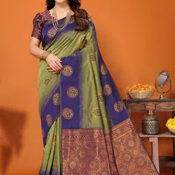 vj fashion Woven Design Zari Kanjeevaram Saree-picture-29