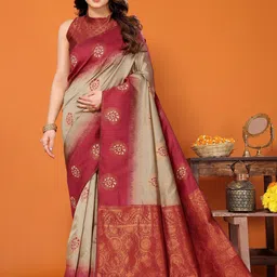 vj fashion Woven Design Zari Kanjeevaram Saree-15