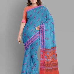 The Chennai Silks Geometric Printed Saree With Blouse Piece-image-6
