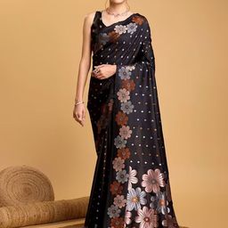 Sanwariya Silk Ethnic Motif Zari Kanjeevaram Saree-image-9