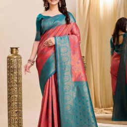 Sanwariya Silk Ethnic Motifs Woven Design Zari Kanjeevaram Saree-image-54
