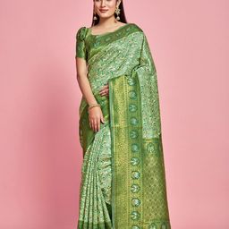 MIMOSA Paisley Zari Kanjeevaram Saree-image-35