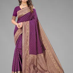 Upalksh Ethnic Motifs Zari Pure Silk Kanjeevaram Saree-24