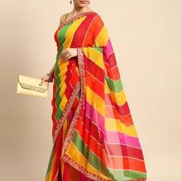 Panzora Leheriya Pure Chiffon Leheriya Saree-55