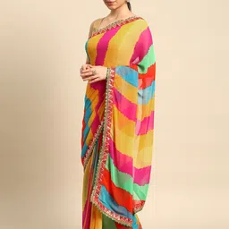 Panzora Leheriya Pure Chiffon Leheriya Saree-33