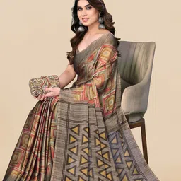KALINI Geometric Printed Saree-image-20