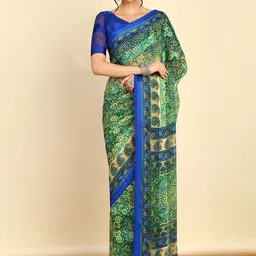 Soch Bandhani Pure Chiffon Bandhani Saree-image-19