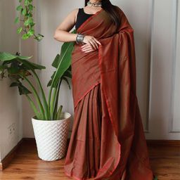 Anouk Pure Cotton Khadi Saree-33
