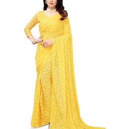 KALINI Floral Woven Design Net Saree-image-94