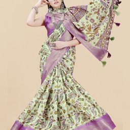 MIRCHI FASHION Floral Woven Design Zari Saree-picture-37