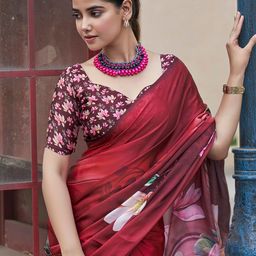 Satrani Floral Satin Saree-picture-48