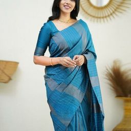 ODETTE Striped Saree-image-36