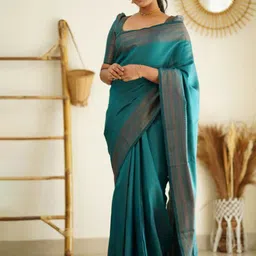 HANDSEL Zari Pure Silk Banarasi Saree-picture-33