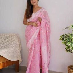 Marziyaa Woven Design Cotton Designer Banarasi Saree-image-9