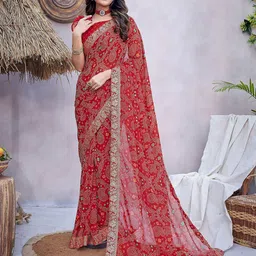 KALINI Bandhani Printed Saree-34
