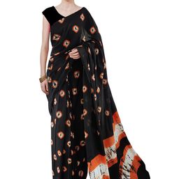 JAIPURI PRINT Bandhani Pure Cotton Ikat Saree-42
